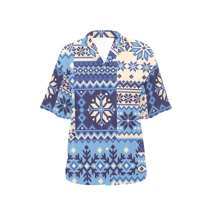 Nordic Pattern Print Design A04 Women's Hawaiian Shirt