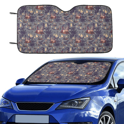 Creepy Graveyard Print Design LKS301 Car front Windshield Sun Shade