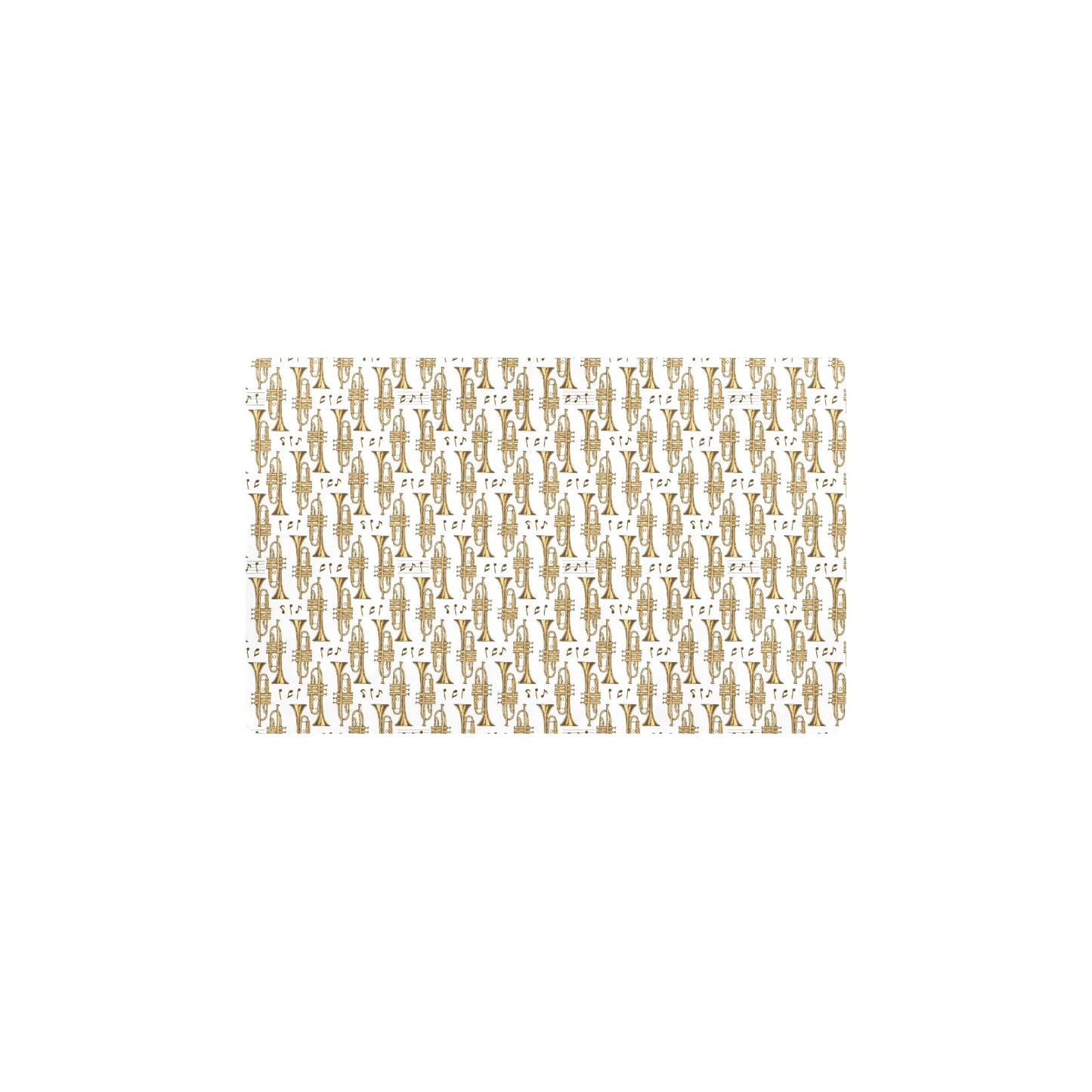 Trumpet with Music Note Print Kitchen Mat