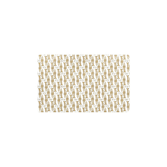 Trumpet with Music Note Print Kitchen Mat