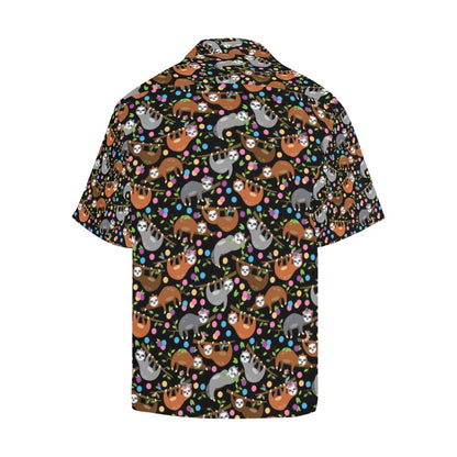 Sloth Print Design LKS306 Men's Hawaiian Shirt