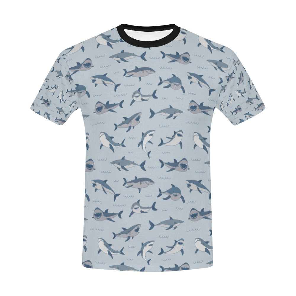 Shark Print Design LKS304 Men's All Over Print T-shirt
