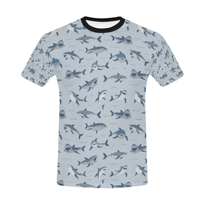 Shark Print Design LKS304 Men's All Over Print T-shirt