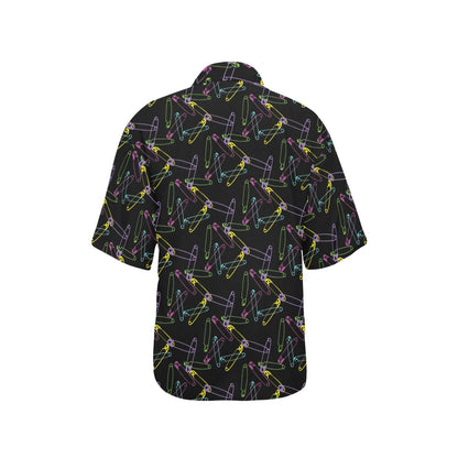 Safety Pin Print Design LKS304 Women's Hawaiian Shirt