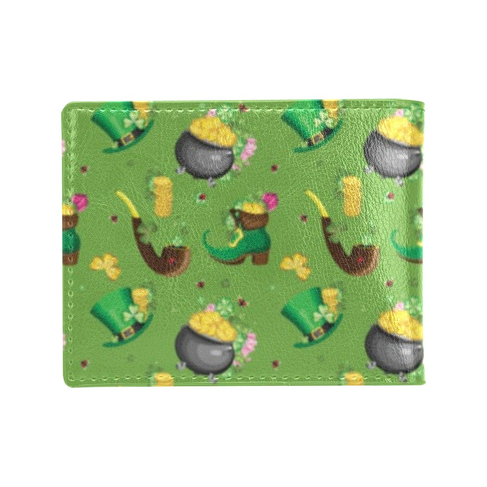Shamrock Saint Patrick's Day Print Design LKS306 Men's ID Card Wallet