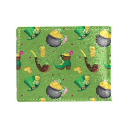 Shamrock Saint Patrick's Day Print Design LKS306 Men's ID Card Wallet