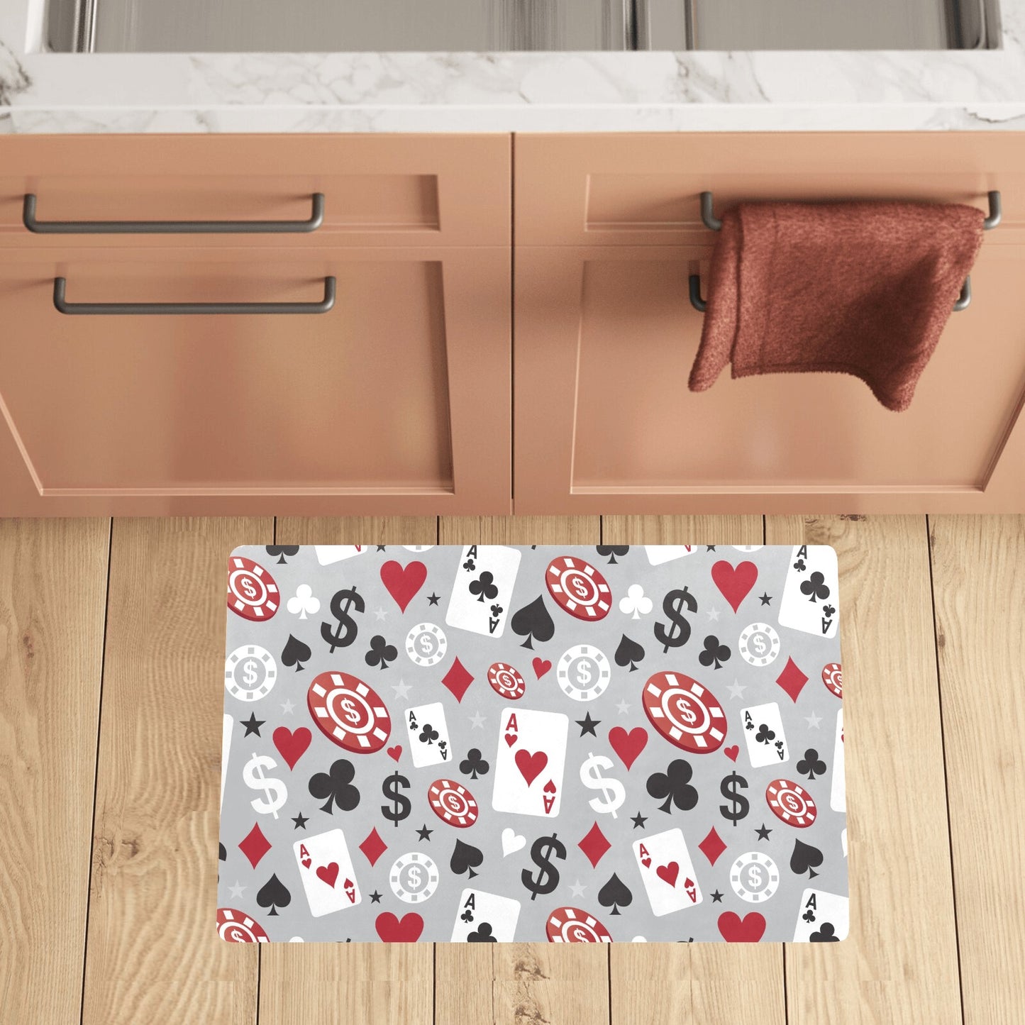 Casino Pattern Print Design 01 Kitchen Mat