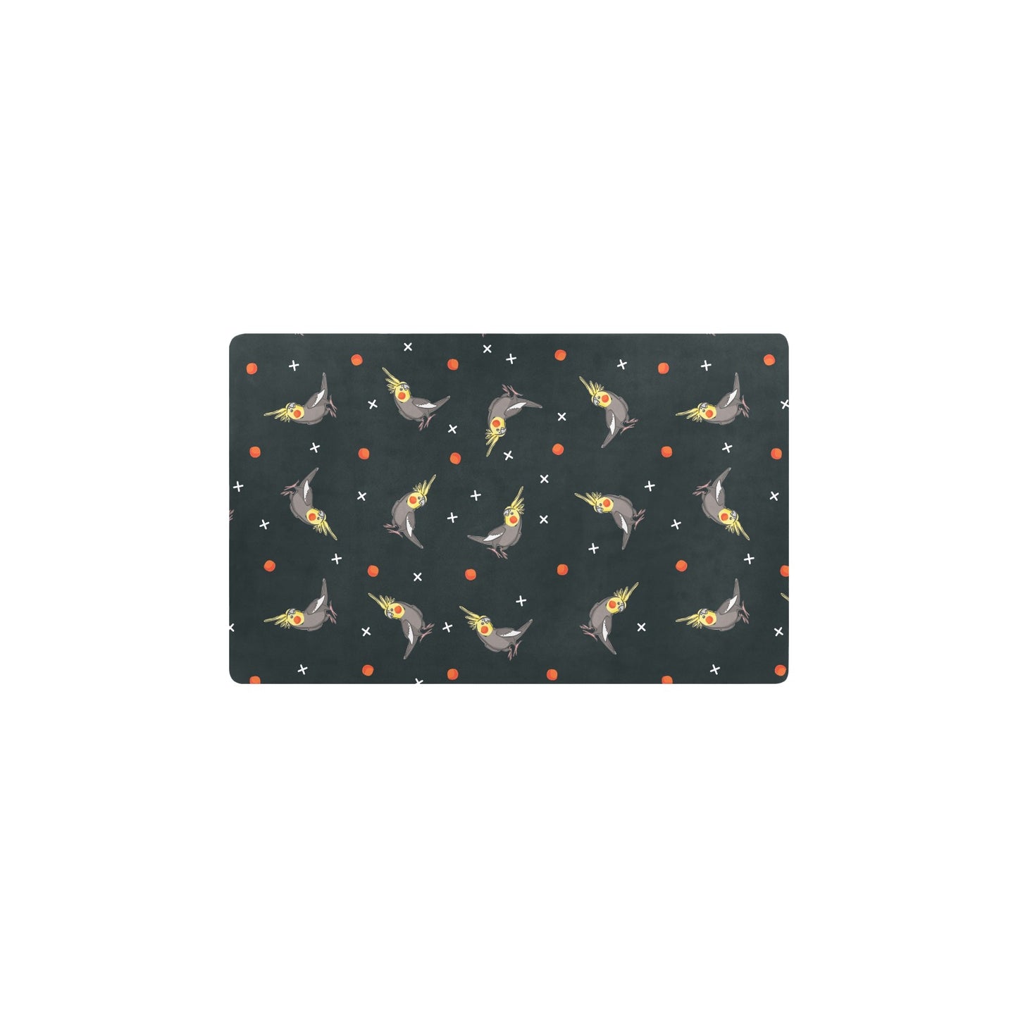 Cockatiel Pattern Print Design 02 Kitchen Mat