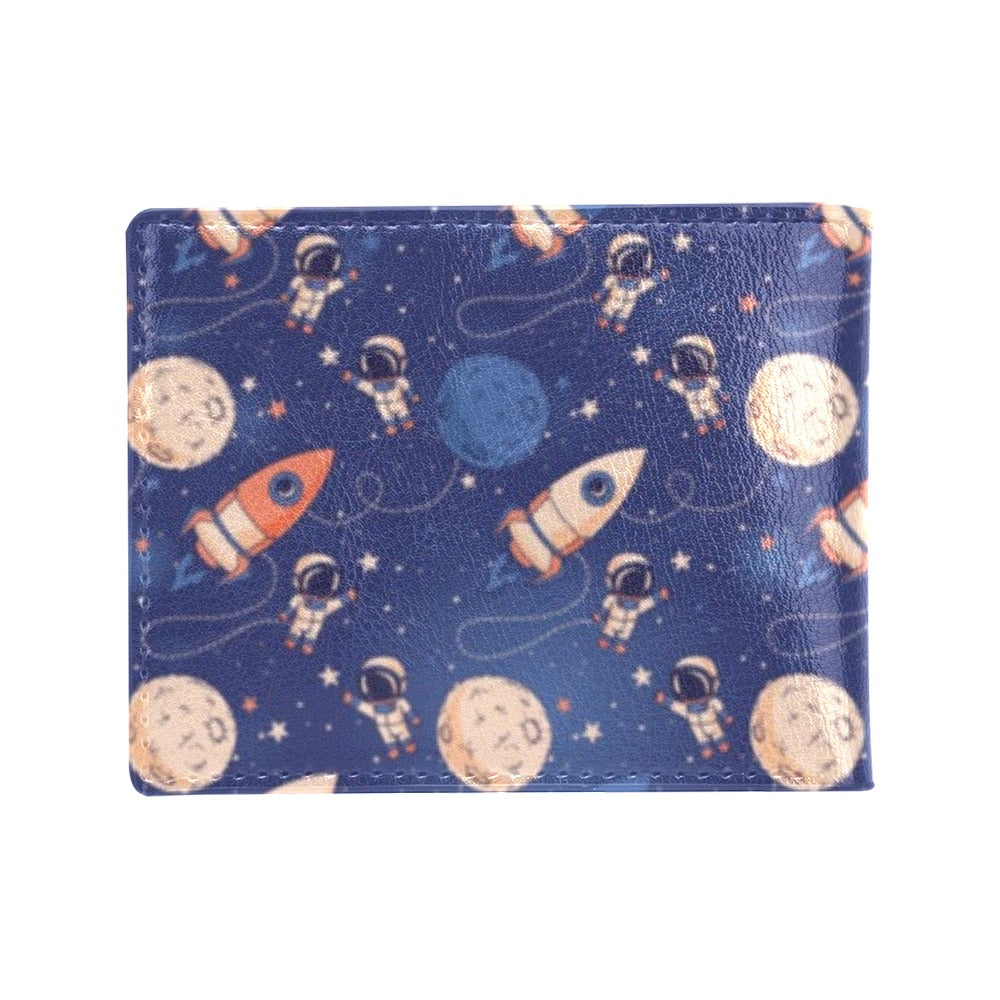 Space Astronaut Rocket Print Design LKS304 Men's ID Card Wallet