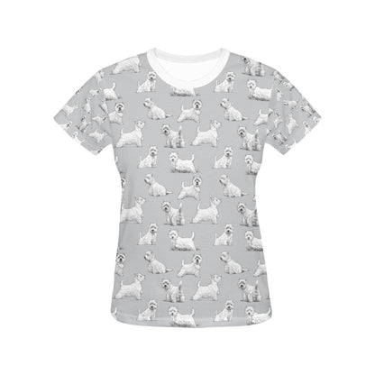 Scottish Terriers Print Design LKS3011 Women's  T-shirt