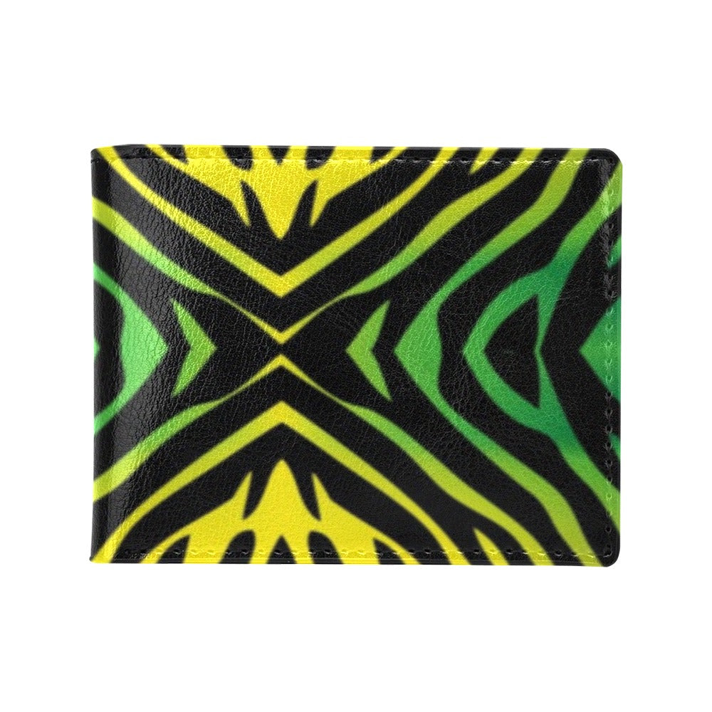 Rainbow Zebra Themed Print Men's ID Card Wallet