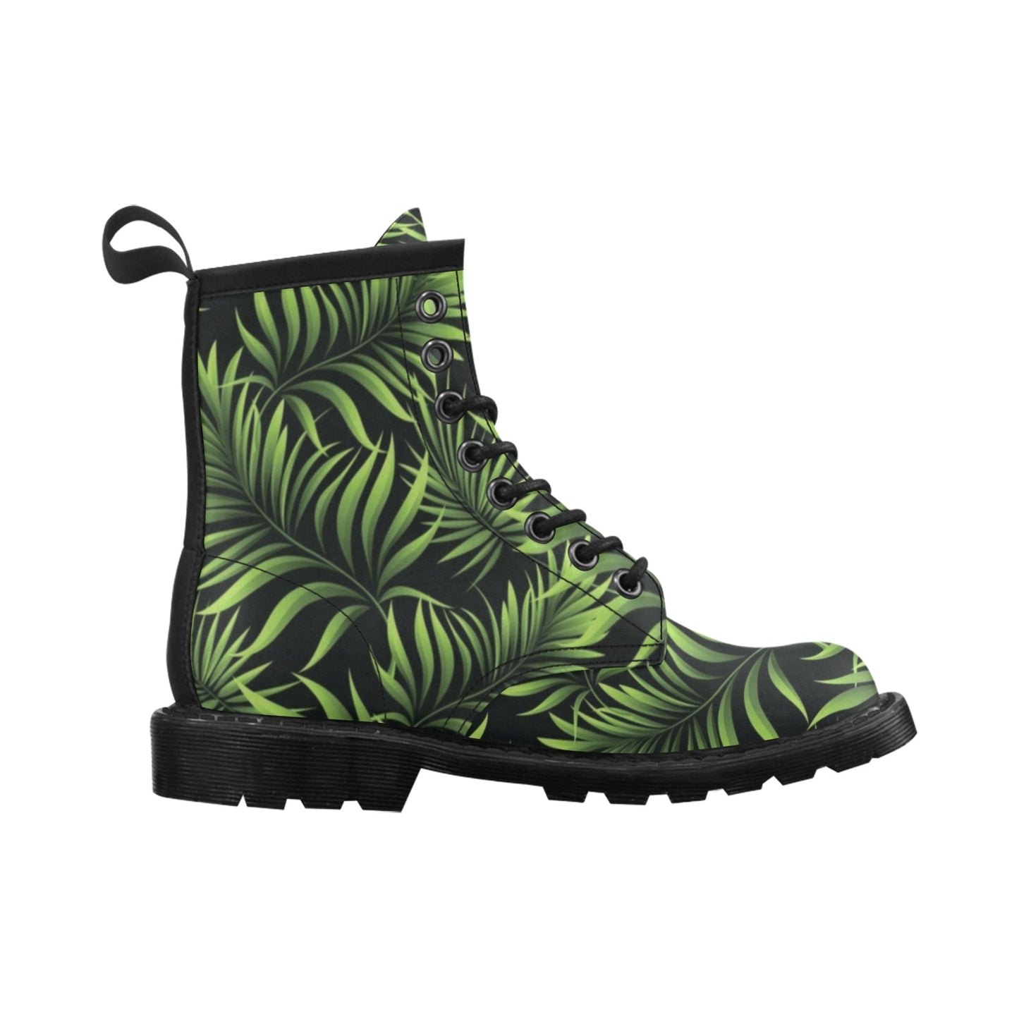Palm Leaves Pattern Print Design PL07 Women's Boots