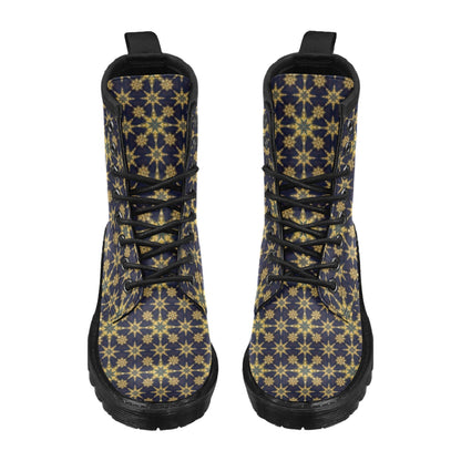 kaleidoscope Gold Print Design Women's Boots