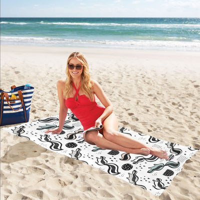 Skunk Print Design LKS303 Beach Towel 32" x 71"