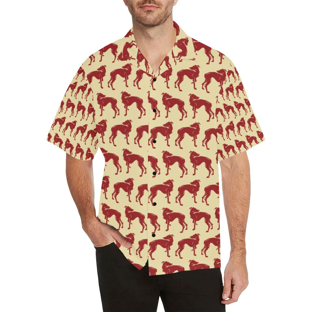 Whippets Print Design LKS301 Men's Hawaiian Shirt
