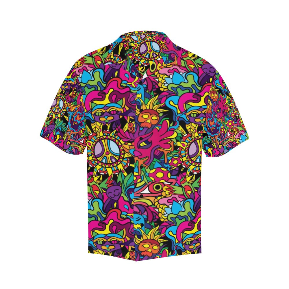 Trippy Print Design LKS304 Men's Hawaiian Shirt