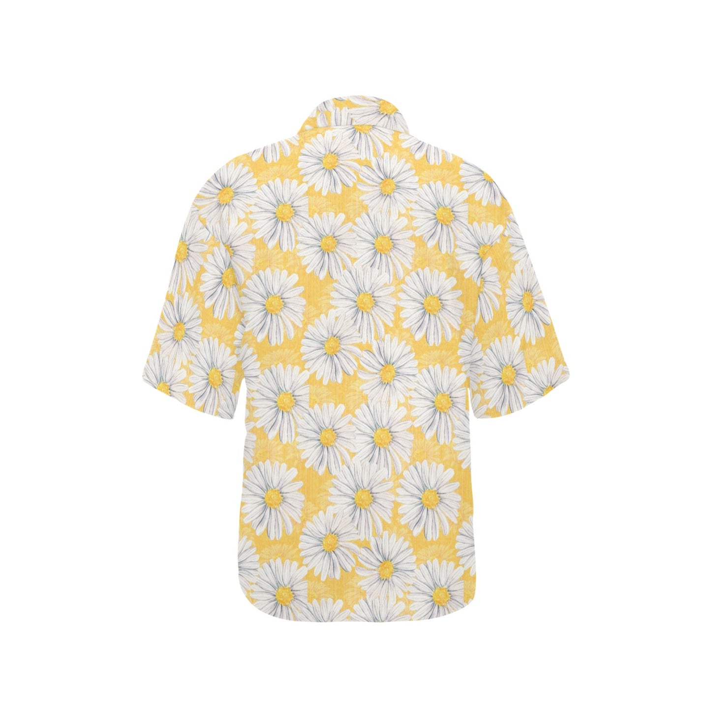 Daisy Yellow Watercolor Print Pattern Women's Hawaiian Shirt