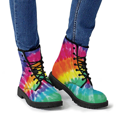 Tie Dye Women Leather Boots