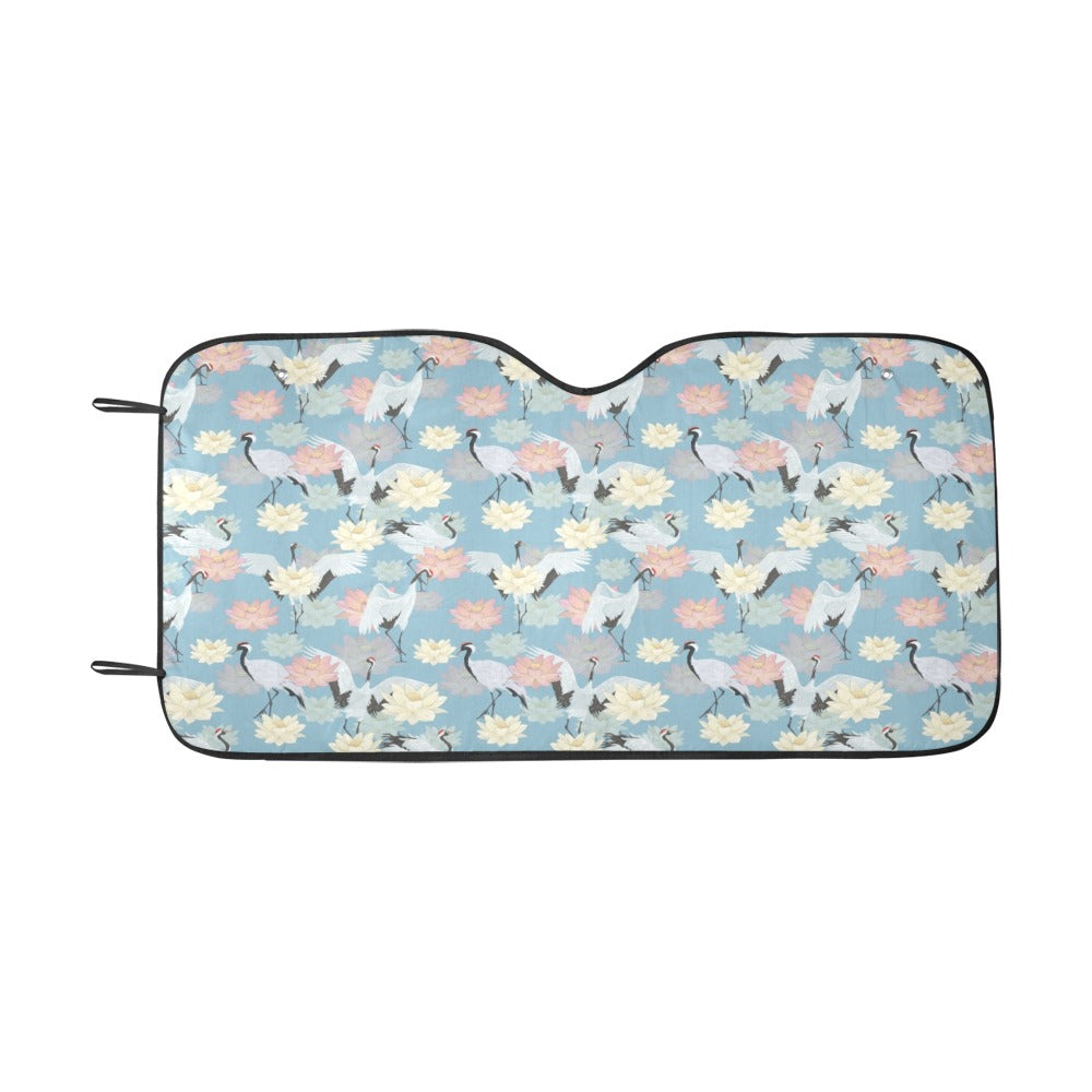 Water Lily Print Design LKS304 Car front Windshield Sun Shade