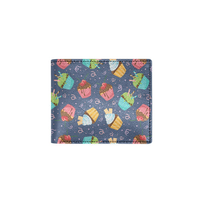 Cupcake Pattern Print Design 02 Men's ID Card Wallet