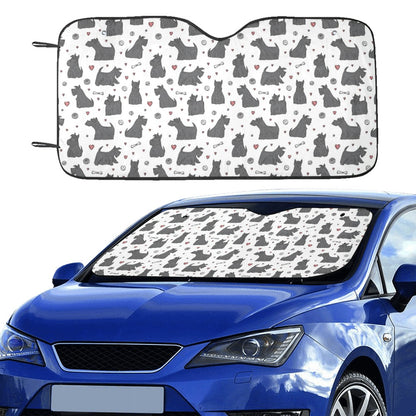Scottish Terriers Print Design LKS3015 Car front Windshield Sun Shade