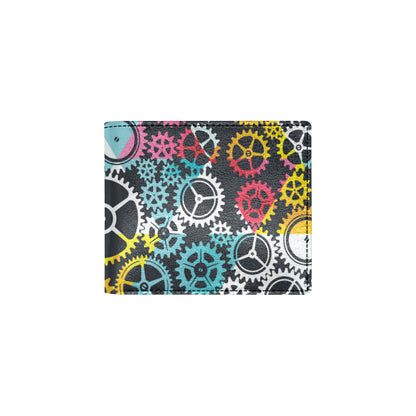 Mechanic Pattern Print Design 02 Men's ID Card Wallet