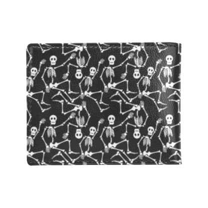 Skeleton Themed Print Men's ID Card Wallet
