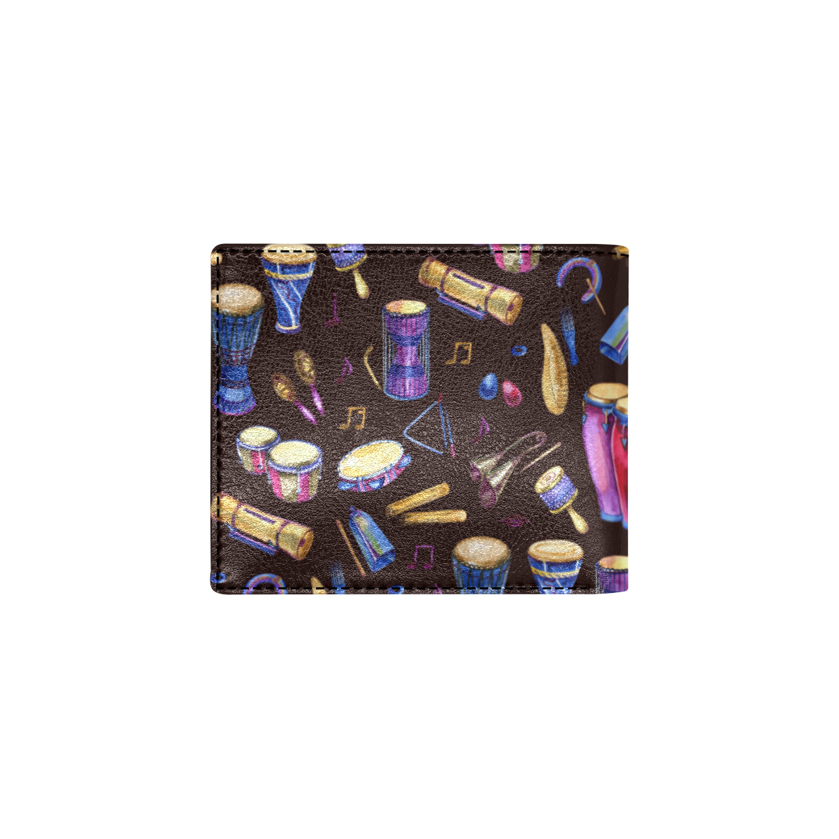 Percussion Neon Pattern Print Design 04 Men's ID Card Wallet
