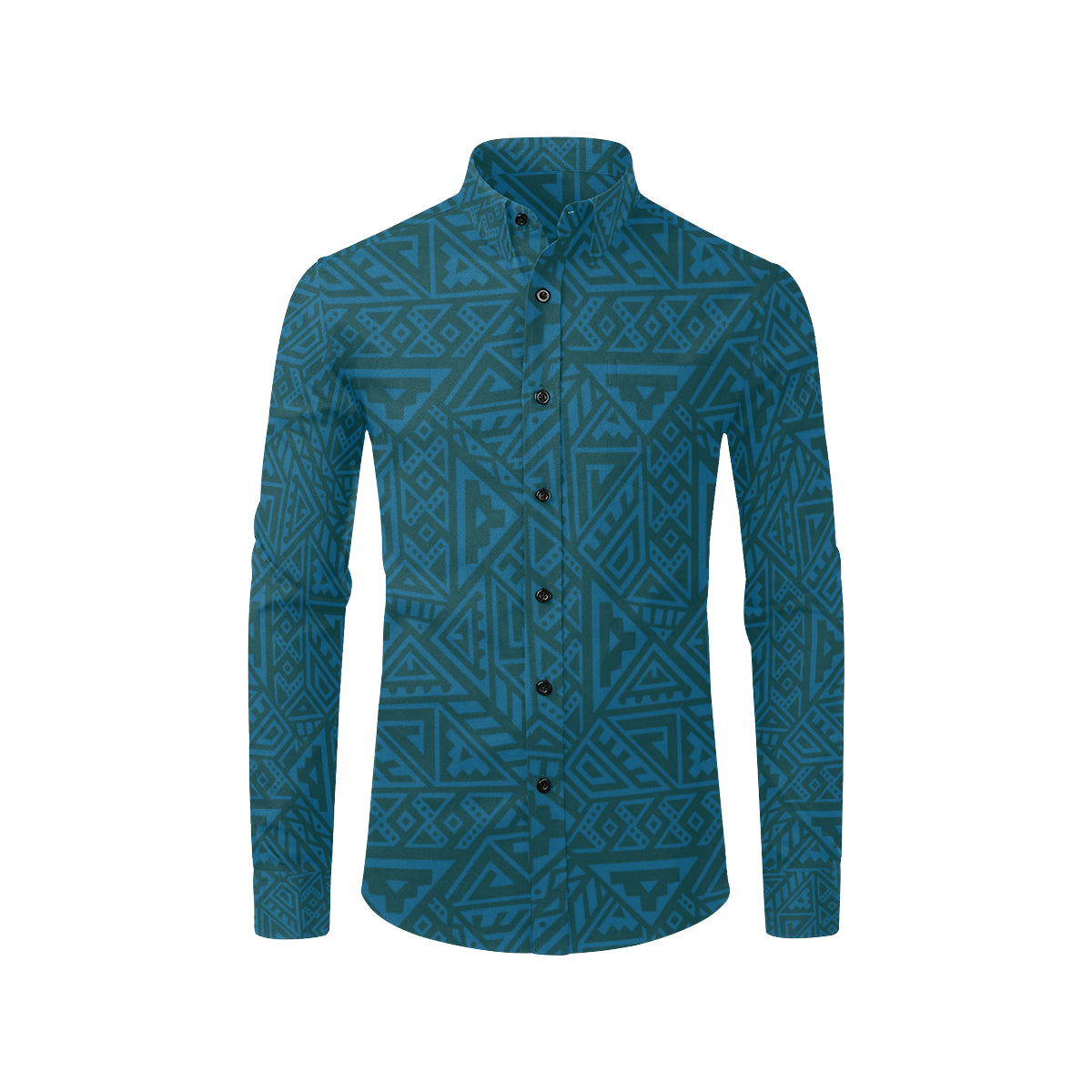 Maori Pattern Print Design 03 Men's Long Sleeve Shirt