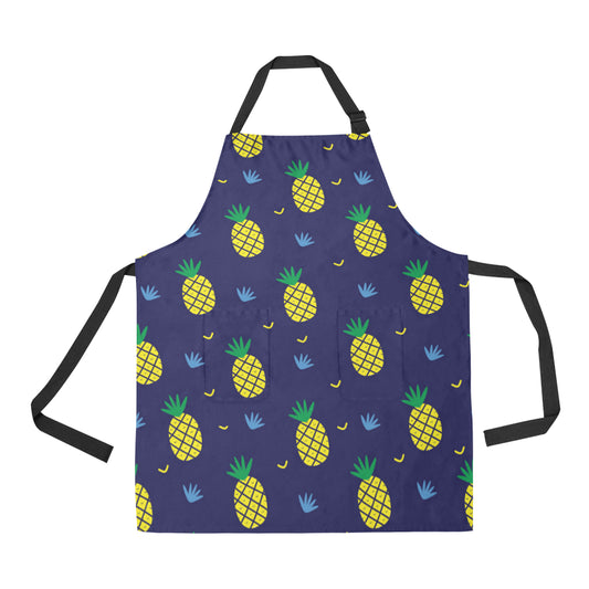 Pineapple Pattern Print Design A01 Apron with Pocket