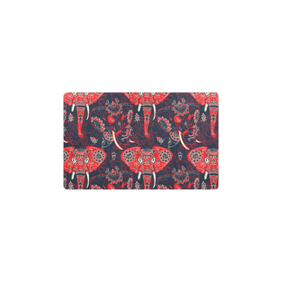 Red Indian Elephant Pattern Kitchen Mat