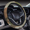Camo Realistic Tree Forest Print Steering Wheel Cover with Elastic Edge