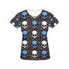 Skull Print Design LKS305 Women's  T-shirt