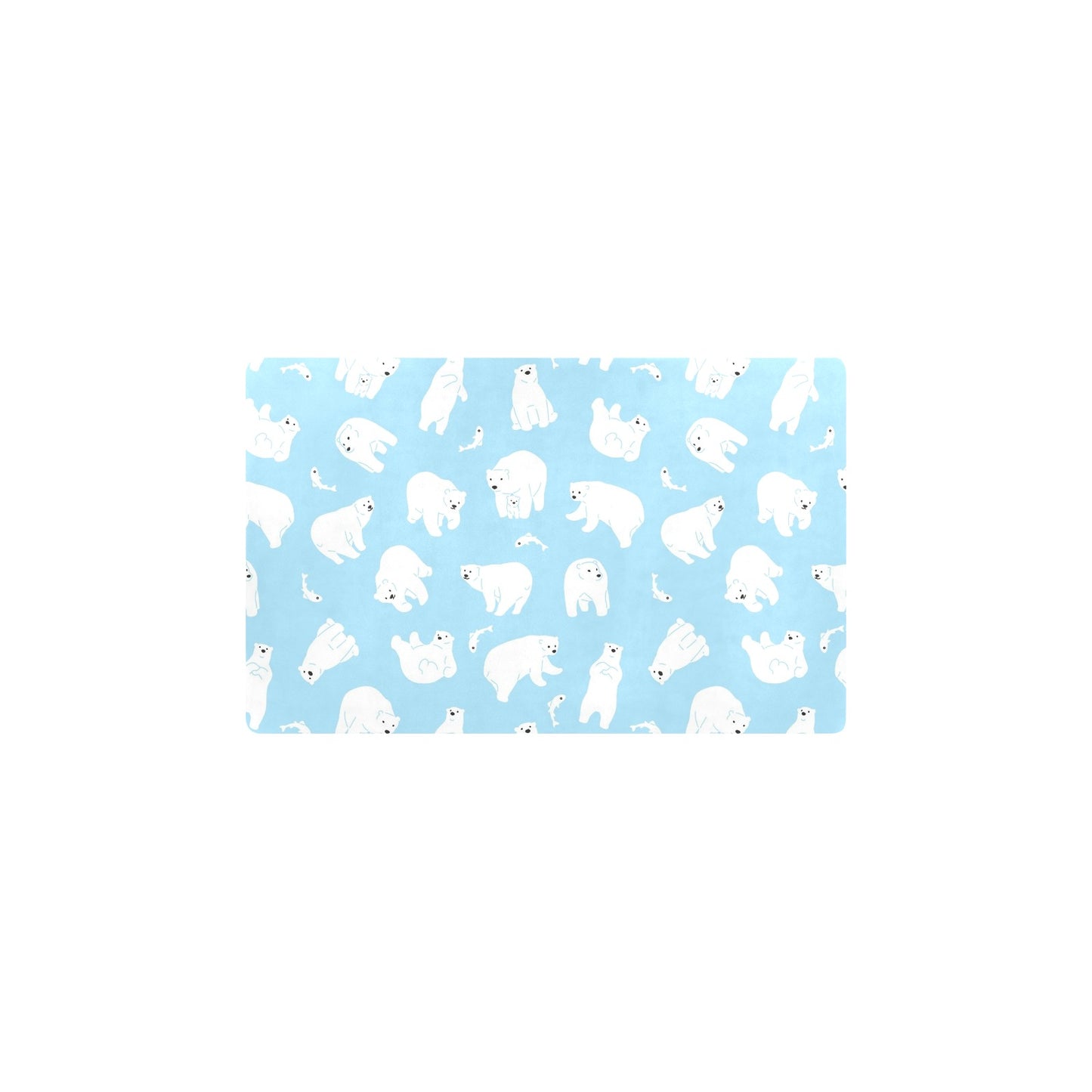 Polar Bear Pattern Print Design PB01 Kitchen Mat