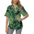 Green Fresh Tropical Palm Leaves Women's Hawaiian Shirt