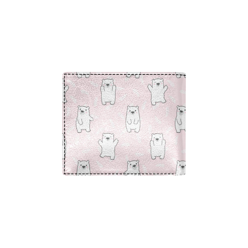 Polar Bear Pattern Print Design PB09 Men's ID Card Wallet