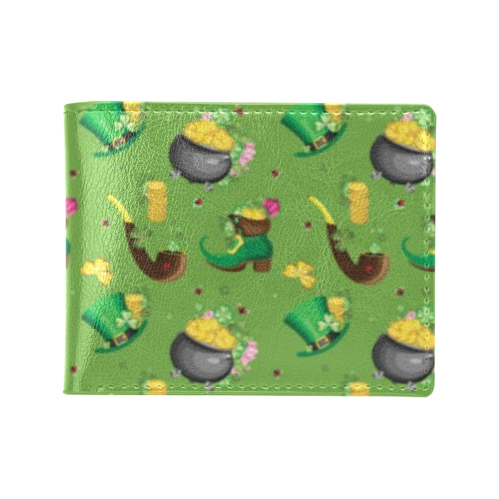Shamrock Saint Patrick's Day Print Design LKS306 Men's ID Card Wallet