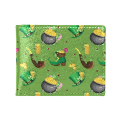 Shamrock Saint Patrick's Day Print Design LKS306 Men's ID Card Wallet