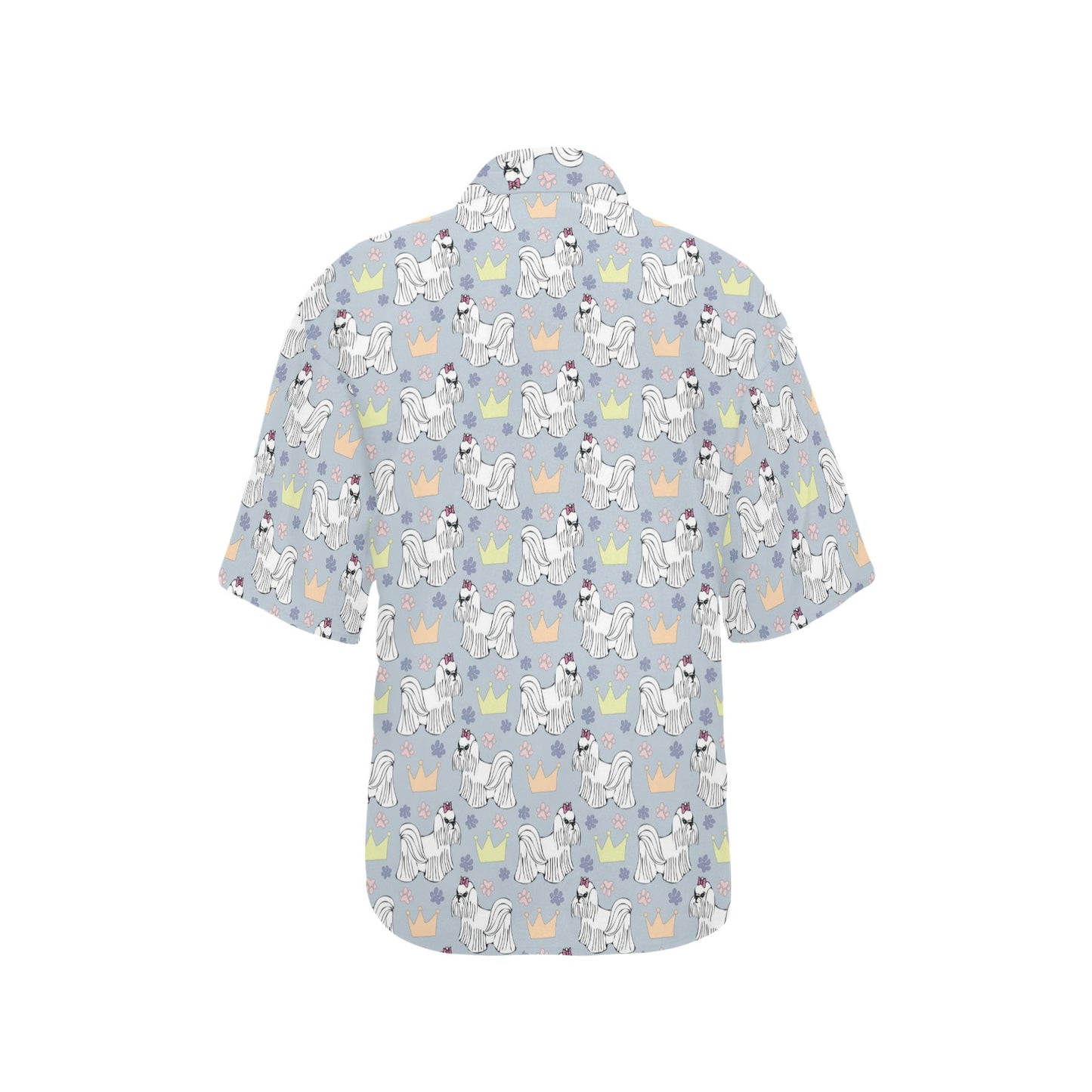 Maltese Pattern Print Design 04 Women's Hawaiian Shirt