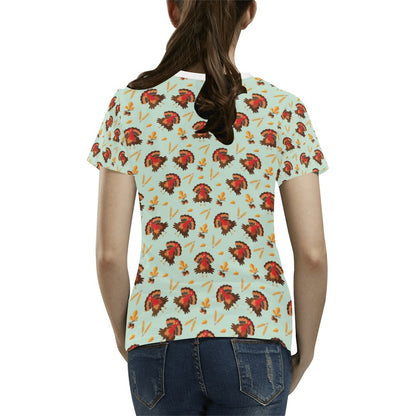 Thanksgiving Print Design LKS309 Women's  T-shirt