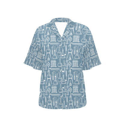 Chemical Pattern Print Design 05 Women's Hawaiian Shirt