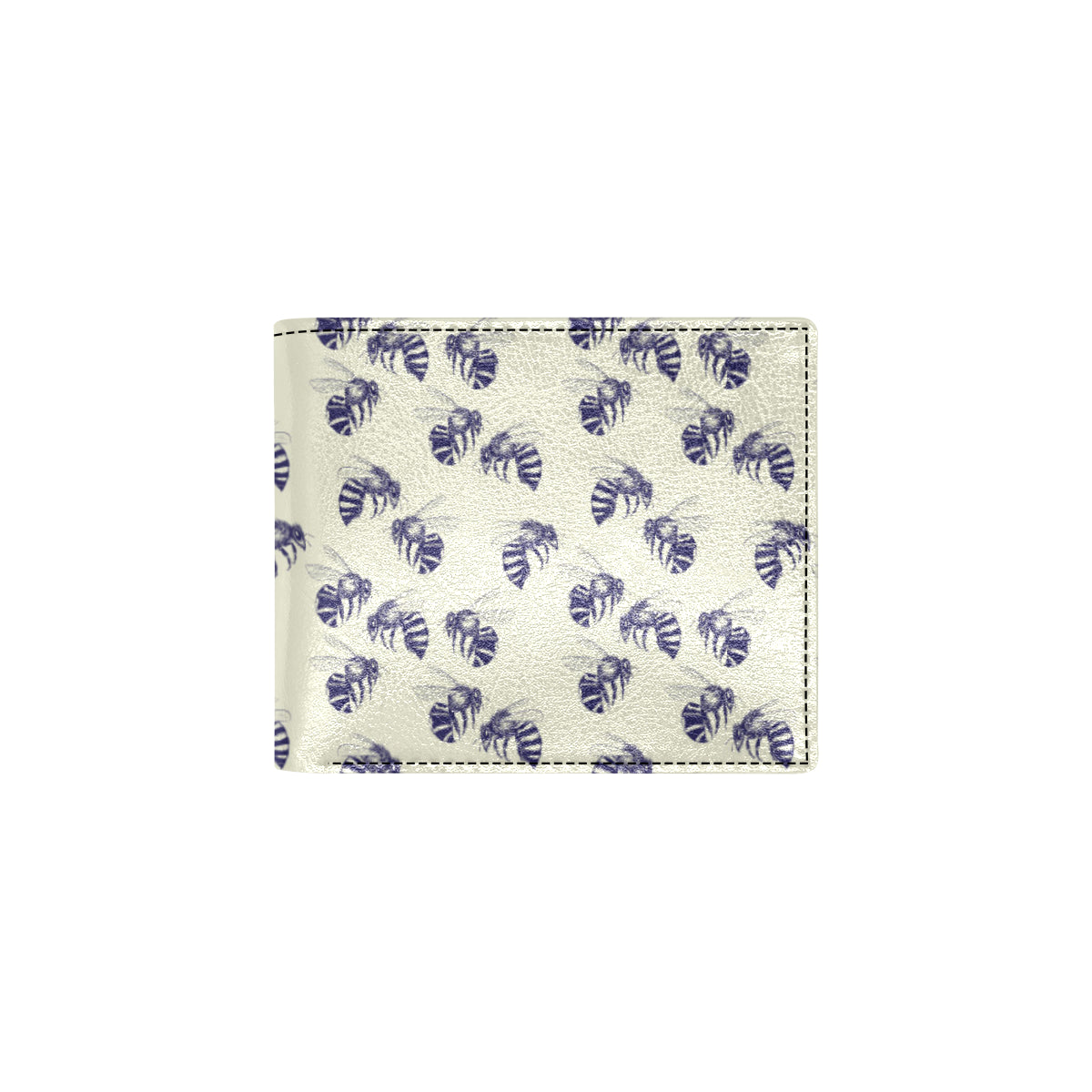 Bee Pattern Print Design 02 Men's ID Card Wallet