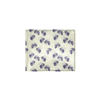 Bee Pattern Print Design 02 Men's ID Card Wallet