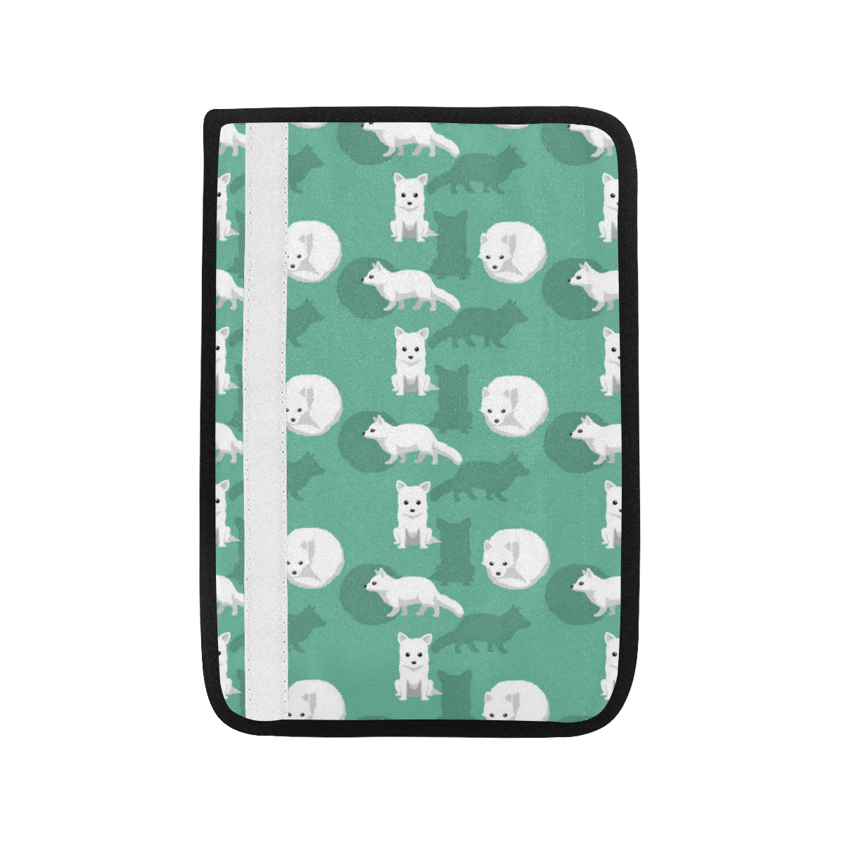 Arctic Fox Pattern Print Design Car Seat Belt Cover