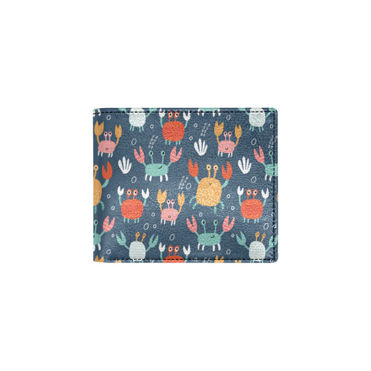 Crab Pattern Print Design 05 Men's ID Card Wallet