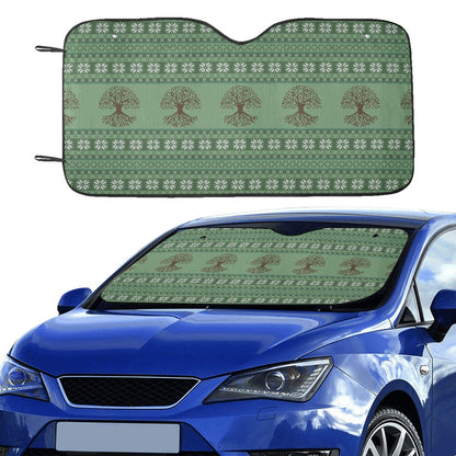 Tree Of Life Knit Style Print Design LKS301 Car front Windshield Sun Shade