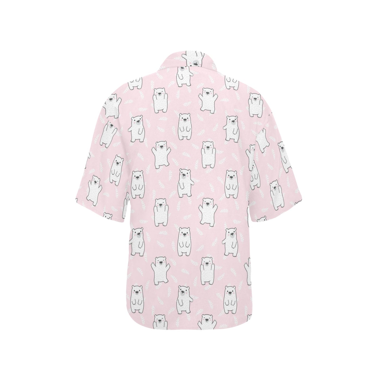 Polar Bear Pattern Print Design PB09 Women's Hawaiian Shirt