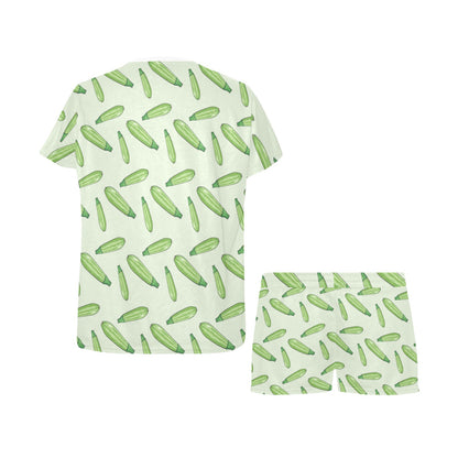Zucchini Print Design LKS302 Women's Short Pajama Set