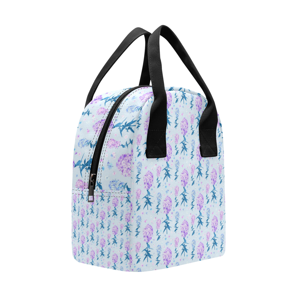 Lilac Pattern Print Design LI05 Insulated Lunch Bag