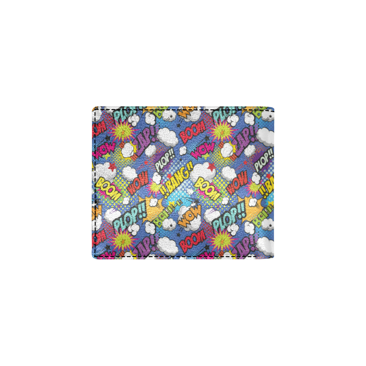 Comic Book Pattern Print Design 02 Men's ID Card Wallet